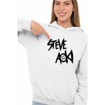Fashion, accesorii si bijuterii - Femei - Imbracaminte femei - Hanorace femei - Hanorac Femei Steve Aoki, alb, marime 2XL - Infinity.ro