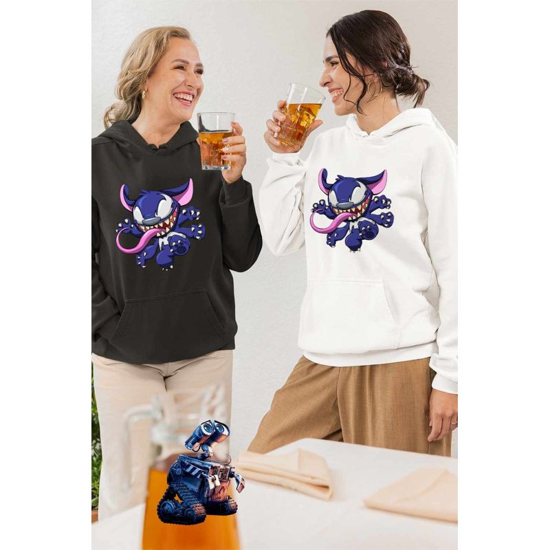 Fashion, accesorii si bijuterii - Femei - Imbracaminte femei - Hanorace femei - Hanorac Femei Stitch Venom , alb, marime 2XL - Infinity.ro