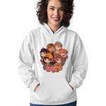 Fashion, accesorii si bijuterii - Femei - Imbracaminte femei - Hanorace femei - Hanorac Femei Stranger Things Cartoon Personaje, alb, marime 2XL - Infinity.ro