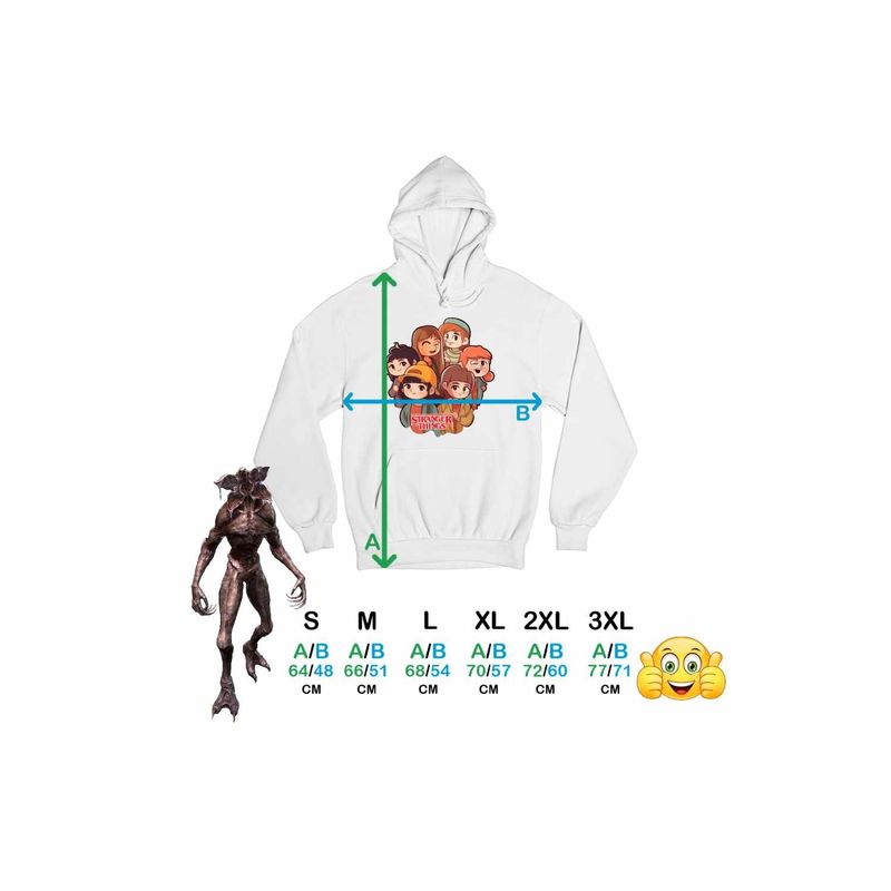 Fashion, accesorii si bijuterii - Femei - Imbracaminte femei - Hanorace femei - Hanorac Femei Stranger Things Cartoon Personaje, alb, marime 2XL - Infinity.ro
