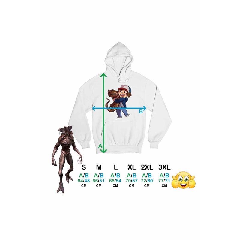 Fashion, accesorii si bijuterii - Femei - Imbracaminte femei - Hanorace femei - Hanorac Femei Stranger Things David Henderson Demogorgon Chibi, alb, marime 2XL - Infinity.ro