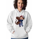 Fashion, accesorii si bijuterii - Femei - Imbracaminte femei - Hanorace femei - Hanorac Femei Stranger Things David Henderson Demogorgon Chibi, alb, marime 2XL - Infinity.ro