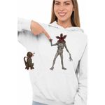 Fashion, accesorii si bijuterii - Femei - Imbracaminte femei - Hanorace femei - Hanorac Femei Stranger Things Demogorgon Demorgogon Monstru Abis, alb, marime 2XL - Infinity.ro