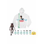 Fashion, accesorii si bijuterii - Femei - Imbracaminte femei - Hanorace femei - Hanorac Femei Stranger Things Eleven Jane Hopper, alb, marime 2XL - Infinity.ro