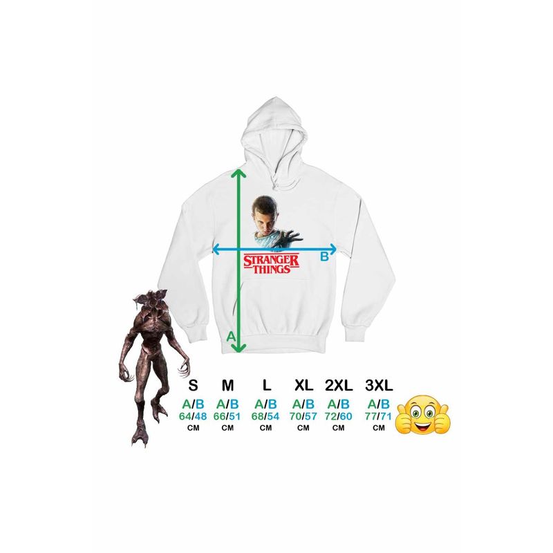 Fashion, accesorii si bijuterii - Femei - Imbracaminte femei - Hanorace femei - Hanorac Femei Stranger Things Eleven Jane Hopper, alb, marime 2XL - Infinity.ro