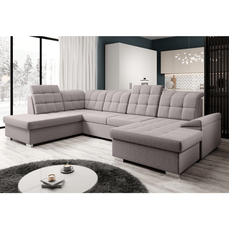 Casa si Gradina - Mobilier - Canapele si coltare - Canapele - Canapea extensibila, gri-bej Taupe, stanga, OREO U - Infinity.ro