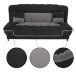 Casa si Gradina - Mobilier - Canapele si coltare - Canapele - Canapea extensibila, gri inchis/gri deschis, PERSI - Infinity.ro