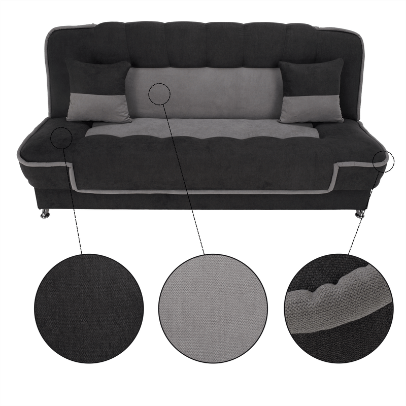 Casa si Gradina - Mobilier - Canapele si coltare - Canapele - Canapea extensibila, gri inchis/gri deschis, PERSI - Infinity.ro