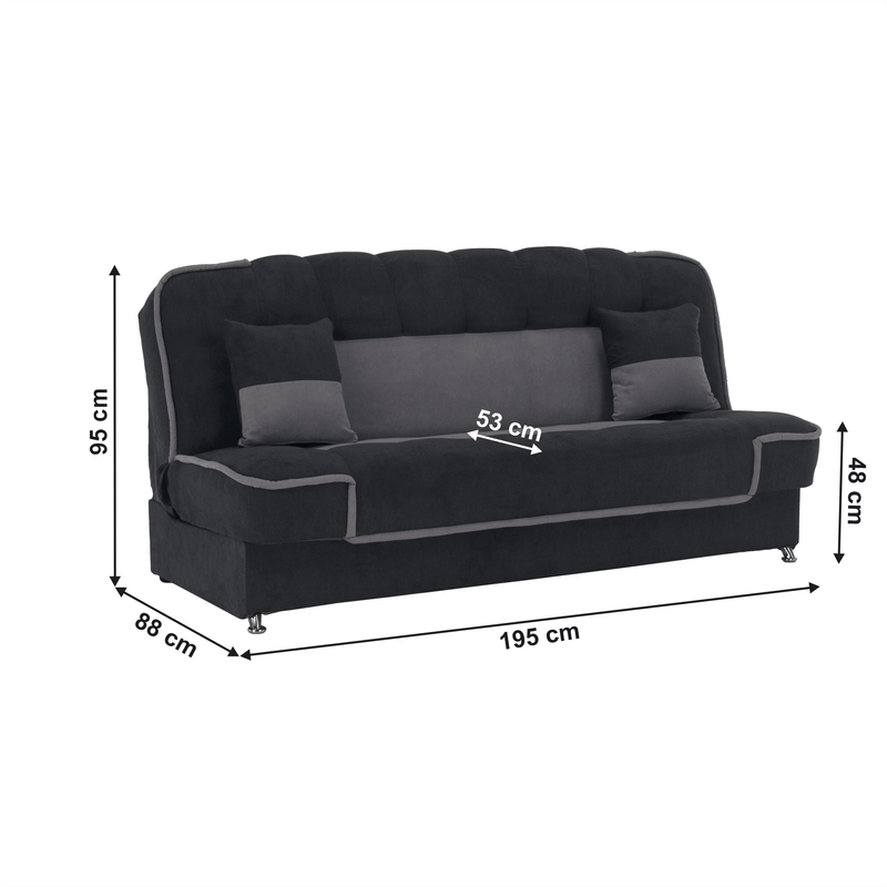Casa si Gradina - Mobilier - Canapele si coltare - Canapele - Canapea extensibila, gri inchis/gri deschis, PERSI - Infinity.ro