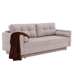 Casa si Gradina - Mobilier - Canapele si coltare - Canapele - Canapea extensibila, roz antic textil Queens, AURELIA - Infinity.ro