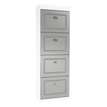 Casa si Gradina - Mobilier - Dulapuri si sifoniere - Dulapuri pantofi - Pantofar, 4 compartimente, alb/gri, SEBER TYP 3 - Infinity.ro