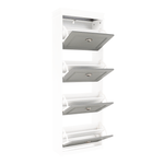 Casa si Gradina - Mobilier - Dulapuri si sifoniere - Dulapuri pantofi - Pantofar, 4 compartimente, alb/gri, SEBER TYP 3 - Infinity.ro
