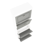 Casa si Gradina - Mobilier - Dulapuri si sifoniere - Dulapuri pantofi - Pantofar, 4 compartimente, alb/gri, SEBER TYP 3 - Infinity.ro