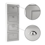 Casa si Gradina - Mobilier - Dulapuri si sifoniere - Dulapuri pantofi - Pantofar, 4 compartimente, alb/gri, SEBER TYP 3 - Infinity.ro