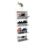 Casa si Gradina - Mobilier - Dulapuri si sifoniere - Dulapuri pantofi - Pantofar, 4 compartimente, alb/gri, SEBER TYP 3 - Infinity.ro