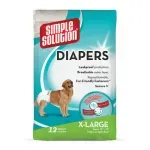 Petshop - Ingrijire si Igiena - Asternuturi si substraturi - Covorase igienice - Simple Solution - Scutece catei talie foarte mare XL, 12 Buc - Infinity.ro
