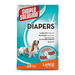 Petshop - Ingrijire si Igiena - Asternuturi si substraturi - Covorase igienice - Simple Solution - Scutece catei talie mare L, 12 Buc - Infinity.ro