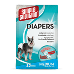 Petshop - Ingrijire si Igiena - Asternuturi si substraturi - Covorase igienice - Simple Solution - Scutece catei talie medie M, 12 Buc - Infinity.ro
