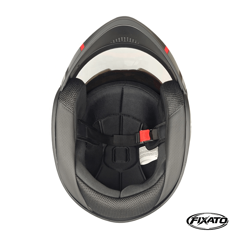 Auto si Moto - Moto - Echipamente protectie moto - Casti moto - Casca Moto/Scuter Flip-Up FIXATO Nova, Viziera Dubla, Protectie UV, Gri, M - Infinity.ro
