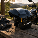 Auto si Moto - Moto - Echipamente protectie moto - Casti moto - Casca Moto/Scuter Flip-Up FIXATO Nova, Viziera Dubla, Protectie UV, Negru, L - Infinity.ro