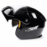 Auto si Moto - Moto - Echipamente protectie moto - Casti moto - Casca Moto/Scuter Flip-Up FIXATO Nova, Viziera Dubla, Protectie UV, Negru, L - Infinity.ro