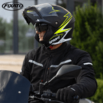 Auto si Moto - Moto - Echipamente protectie moto - Casti moto - Casca Moto/Scuter Flip-Up FIXATO Nova, Viziera Dubla, Protectie UV, Verde, L - Infinity.ro