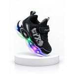 Fashion, accesorii si bijuterii - Copii - Incaltaminte copii - Sneakers si tenisi copii - Adidasi negri cu luminite pentru baieti CYX Marimea 21 - Infinity.ro