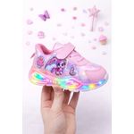 Fashion, accesorii si bijuterii - Copii - Incaltaminte copii - Sneakers si tenisi copii - Adidasi roz cu luminite pentru fetite Ponei Marimea 21 - Roz - Infinity.ro