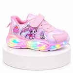 Fashion, accesorii si bijuterii - Copii - Incaltaminte copii - Sneakers si tenisi copii - Adidasi roz cu luminite pentru fetite Ponei Marimea 21 - Roz - Infinity.ro