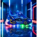 Fashion, accesorii si bijuterii - Copii - Incaltaminte copii - Sneakers si tenisi copii - Adidasi cu luminite pentru baietei - Masinuta albastra Super LED Marimea 23 - Infinity.ro