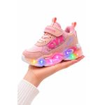 Fashion, accesorii si bijuterii - Copii - Incaltaminte copii - Sneakers si tenisi copii - Adidasi cu lumini LED, Model CYX, piele ecologica, fete, roz Marimea 21 - Roz - Infinity.ro