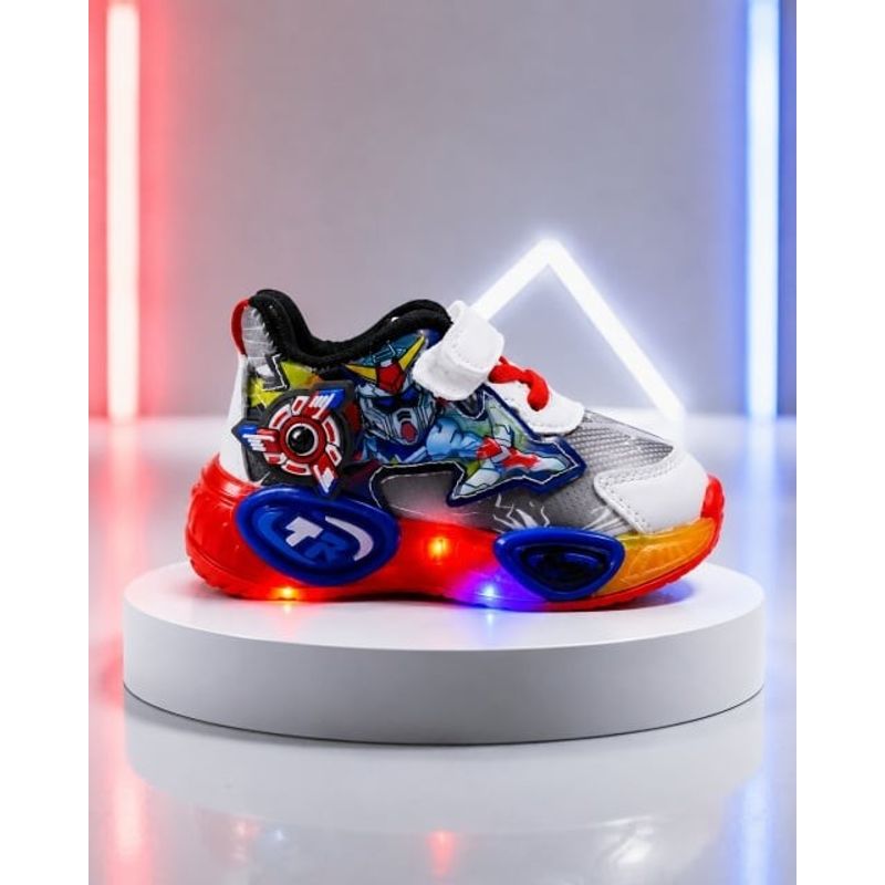 Fashion, accesorii si bijuterii - Copii - Incaltaminte copii - Sneakers si tenisi copii - Pantofi sport cu lumini LED, Model Robo, Multicolor Marimea 21 - Infinity.ro