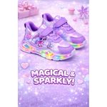 Fashion, accesorii si bijuterii - Copii - Incaltaminte copii - Sneakers si tenisi copii - Adidasi mov cu luminite pentru fetite Ponei Marimea 21 - Mov - Infinity.ro