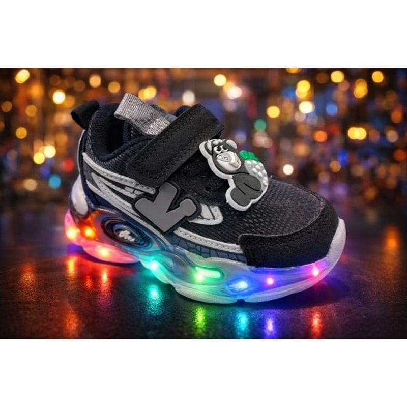 Fashion, accesorii si bijuterii - Copii - Incaltaminte copii - Sneakers si tenisi copii - Adidasi cu luminite Blacky Marimea 21 - Infinity.ro