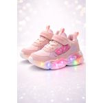 Fashion, accesorii si bijuterii - Copii - Incaltaminte copii - Sneakers si tenisi copii - Adidasi cu luminite pentru fetite CYX Marimea 21 - Roz - Infinity.ro