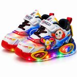 Fashion, accesorii si bijuterii - Copii - Incaltaminte copii - Sneakers si tenisi copii - Adidasi copii cu luminite LED multicolore model sport Marimea 26 - Infinity.ro