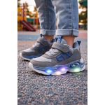 Fashion, accesorii si bijuterii - Copii - Incaltaminte copii - Sneakers si tenisi copii - Adidasi gri cu luminite pentru baieti CYX Marimea 21 - Infinity.ro