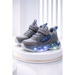 Fashion, accesorii si bijuterii - Copii - Incaltaminte copii - Sneakers si tenisi copii - Adidasi gri cu luminite pentru baieti CYX Marimea 21 - Infinity.ro