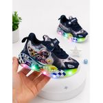 Fashion, accesorii si bijuterii - Copii - Incaltaminte copii - Sneakers si tenisi copii - Pantofi sport cu lumini LED, Model Masinuta de curse, Superbaby, Bleumarine Marimea 21 - Infinity.ro
