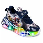 Fashion, accesorii si bijuterii - Copii - Incaltaminte copii - Sneakers si tenisi copii - Pantofi sport cu lumini LED, Model Masinuta de curse, Superbaby, Bleumarine Marimea 21 - Infinity.ro