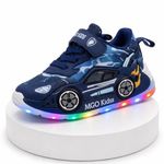 Fashion, accesorii si bijuterii - Copii - Incaltaminte copii - Sneakers si tenisi copii - Adidasi cu luminite pentru baietei - Masinuta albastra Super LED Marimea 21 - Infinity.ro