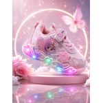 Fashion, accesorii si bijuterii - Copii - Incaltaminte copii - Sneakers si tenisi copii - Pantofi sport cu luminite, Model cu Zana, Piele ecologica, Fete, Roz Marimea 22 - Mov - Infinity.ro