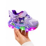 Fashion, accesorii si bijuterii - Copii - Incaltaminte copii - Pantofi copii - Pantofi sport cu luminite, Model cu holograma, Piele ecologica, Fete, Mov Marimea 21 - Mov - Infinity.ro