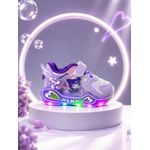 Fashion, accesorii si bijuterii - Copii - Incaltaminte copii - Pantofi copii - Pantofi sport cu luminite, Model cu holograma, Piele ecologica, Fete, Mov Marimea 21 - Mov - Infinity.ro
