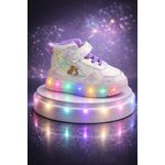 Fashion, accesorii si bijuterii - Copii - Incaltaminte copii - Pantofi copii - Adidasi pentru copii cu luminite LED multicolore model printesa Marimea 22 - Multicolor - Infinity.ro