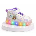 Fashion, accesorii si bijuterii - Copii - Incaltaminte copii - Pantofi copii - Adidasi pentru copii cu luminite LED multicolore model printesa Marimea 22 - Multicolor - Infinity.ro