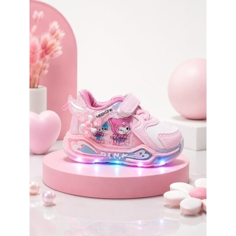 Fashion, accesorii si bijuterii - Copii - Incaltaminte copii - Sneakers si tenisi copii - Pantofi sport cu luminite, Model cu holograma, Piele ecologica, Fete, Roz Marimea 21 - Mov - Infinity.ro