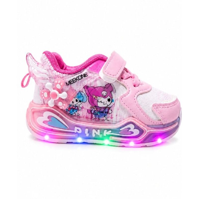 Fashion, accesorii si bijuterii - Copii - Incaltaminte copii - Sneakers si tenisi copii - Pantofi sport cu luminite, Model cu holograma, Piele ecologica, Fete, Roz Marimea 21 - Mov - Infinity.ro