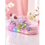 Fashion, accesorii si bijuterii - Copii - Incaltaminte copii - Sneakers si tenisi copii - Pantofi sport cu luminite, Model Cocktail, Piele ecologica, Fete, Roz Marimea 21 - Roz - Infinity.ro
