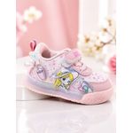 Fashion, accesorii si bijuterii - Copii - Incaltaminte copii - Sneakers si tenisi copii - Pantofi sport cu luminite, Model Cocktail, Piele ecologica, Fete, Roz Marimea 21 - Roz - Infinity.ro